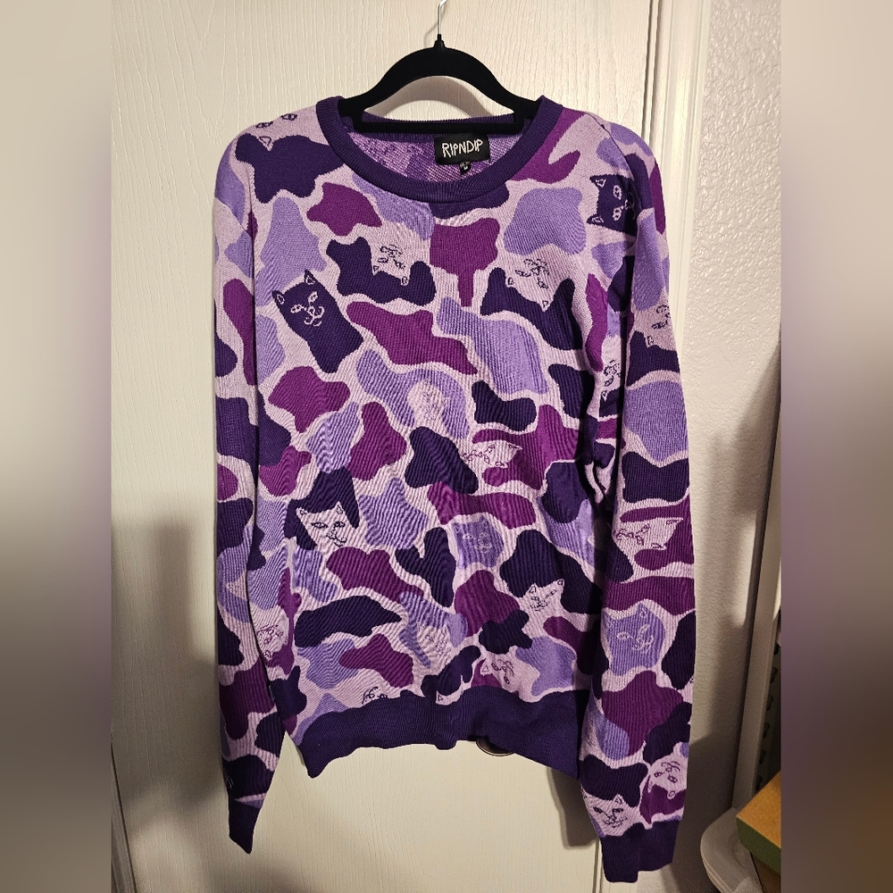 Ripndip Multicolor Cat Camo Sweater